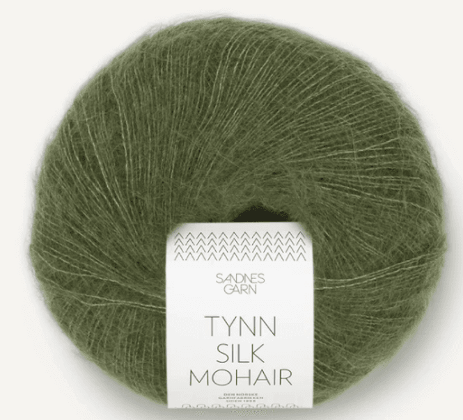 Hovedbilde Tynn Silk Mohair Olivengrønn 9062