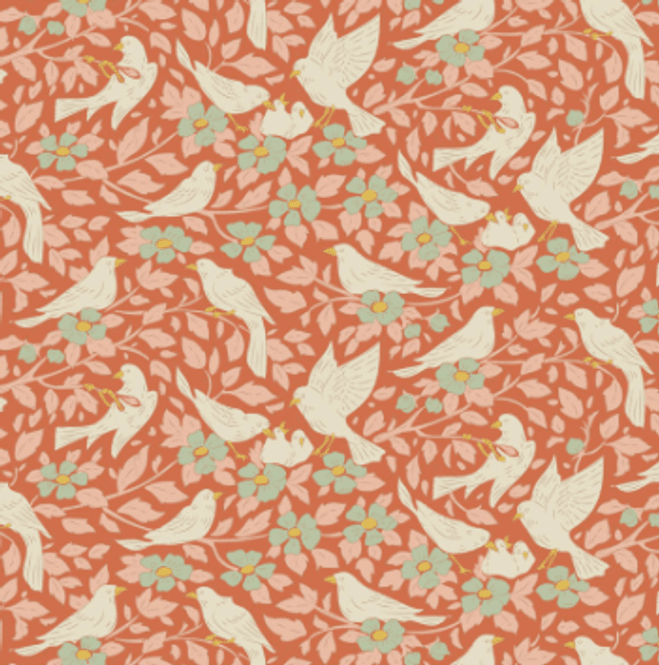 Hovedbilde Tilda Songbird 100644 Ava Coral Floral Songbird
