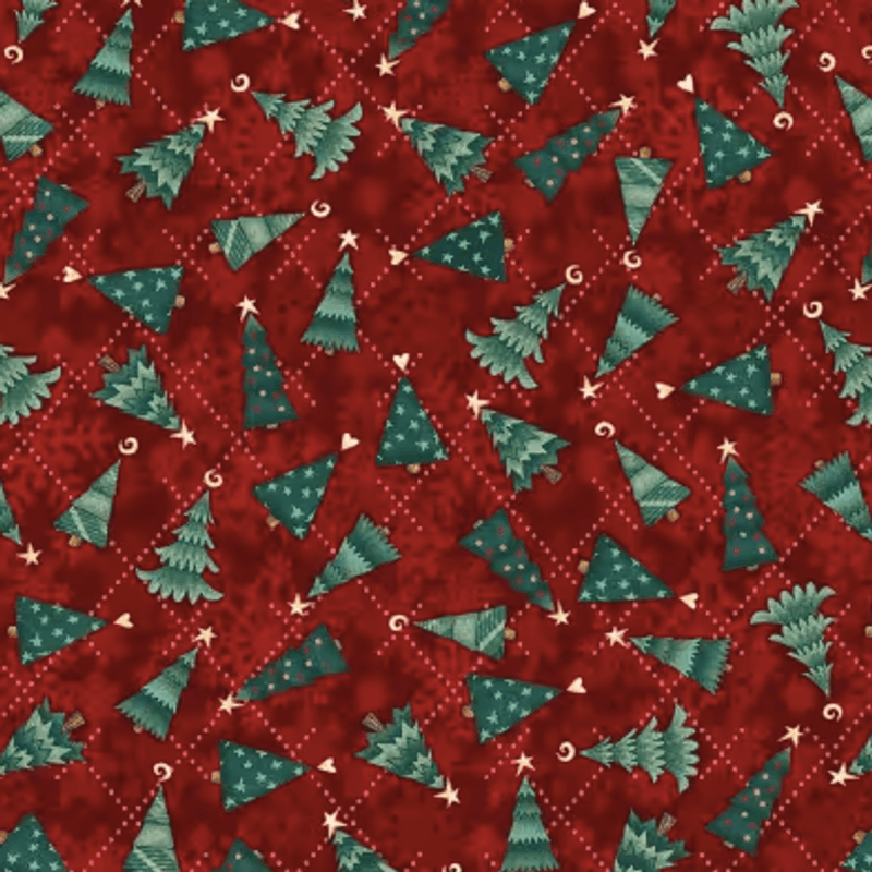 Red Christmas Trees 6 Inch